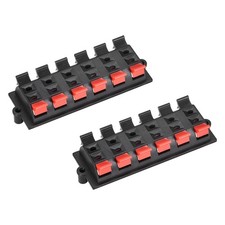 2 Pcs 2 Row 12 Way Spring Speaker Terminals WP12-03B Clip Push Release Connector