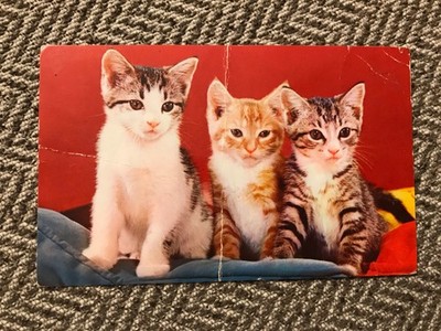 Vintage 1952 Postcard - ''The three little kittens'' - free postage