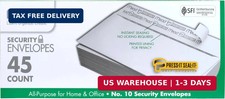 Mead 10 Security Business Envelopes Letter Size 4-1/8" x 9-1/2" - Peel and Seal