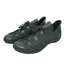 Arche France Dark Green Leather Lace Up Comfort Walking Shoes Womens US 6 / UK 4