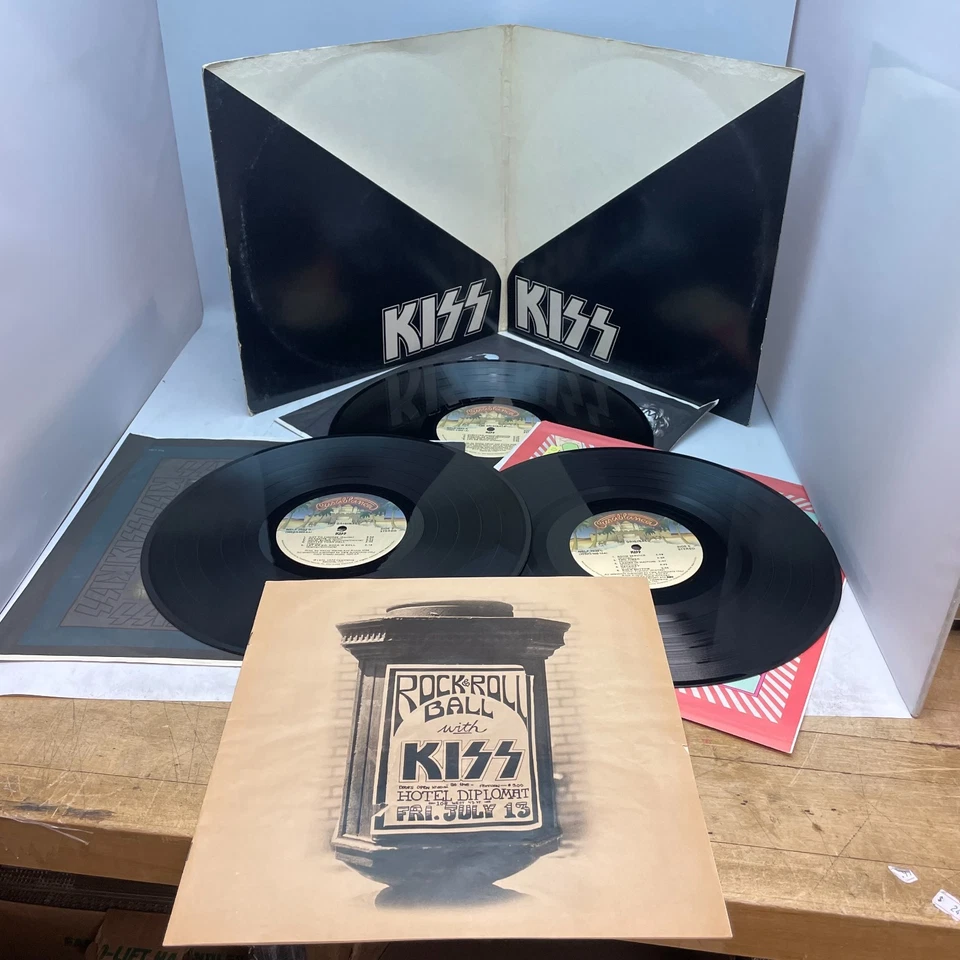 Kiss ‎The Originals Vinyl 3xLP US 1976 Gatefold Reissue VG+/VG Original 3 Albums - Image 3 of 3