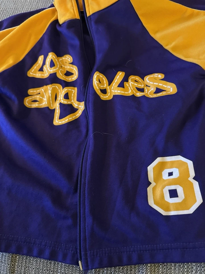 VintageLos Angeles Lakers Kobe Bryant Kids Warm up Jacket (one of a kind!) - Image 2 of 3