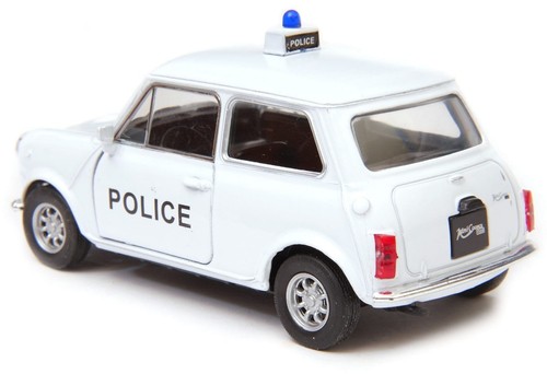 Welly Mini Cooper 1300 Police White 1:34 1:39 Scales 4.5 Inch Diecast Car in Box - Picture 6 of 6