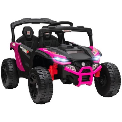 12V Kids Ride On Truck with Dual Motors for 3-5 Boys Girls, Pink