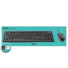 Logitech - MK120 Full-size Wired Membrane Keyboard and Mouse Bundle for USB Plug