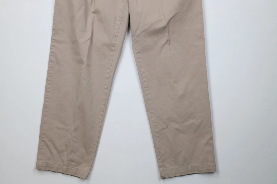Pantalones chinos Ralph Lauren vintage años 90 para hombre 32x30 desgastados pierna ancha beige algodón Foto 4 de 4