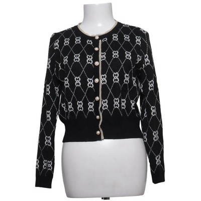 Faina, Strickjacke, Damen, Größe: S/M, Schwarz/Weiß, Polyester, Print #pXA