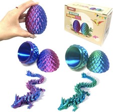 2 Pack Dragon Eggs with Dragon Inside, Dragon Egg Fidget Toy, 3D Dragon Eggs wit