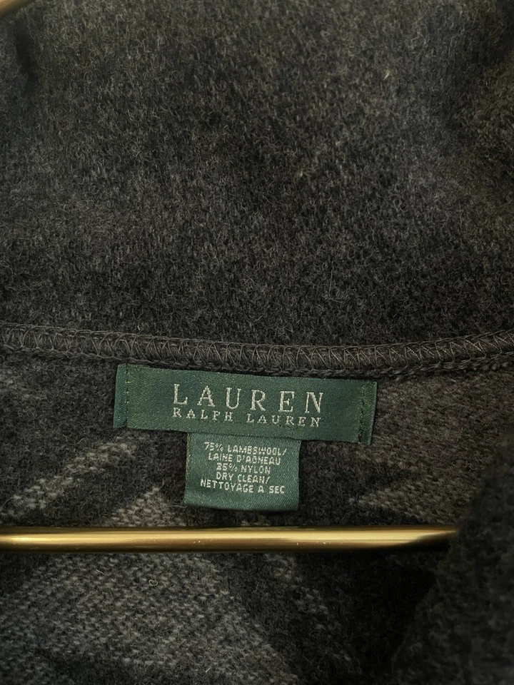 Poncho de colección Ralph Lauren mezcla de lana de cordero manta capa abrigo OS | Hecho en Italia Foto 3 de 4