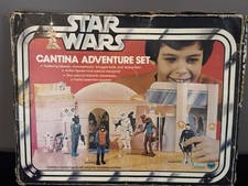 Vintage 1978 Star Wars Cantina Adventure Set  Box & Clips Kenner & 4 figures
