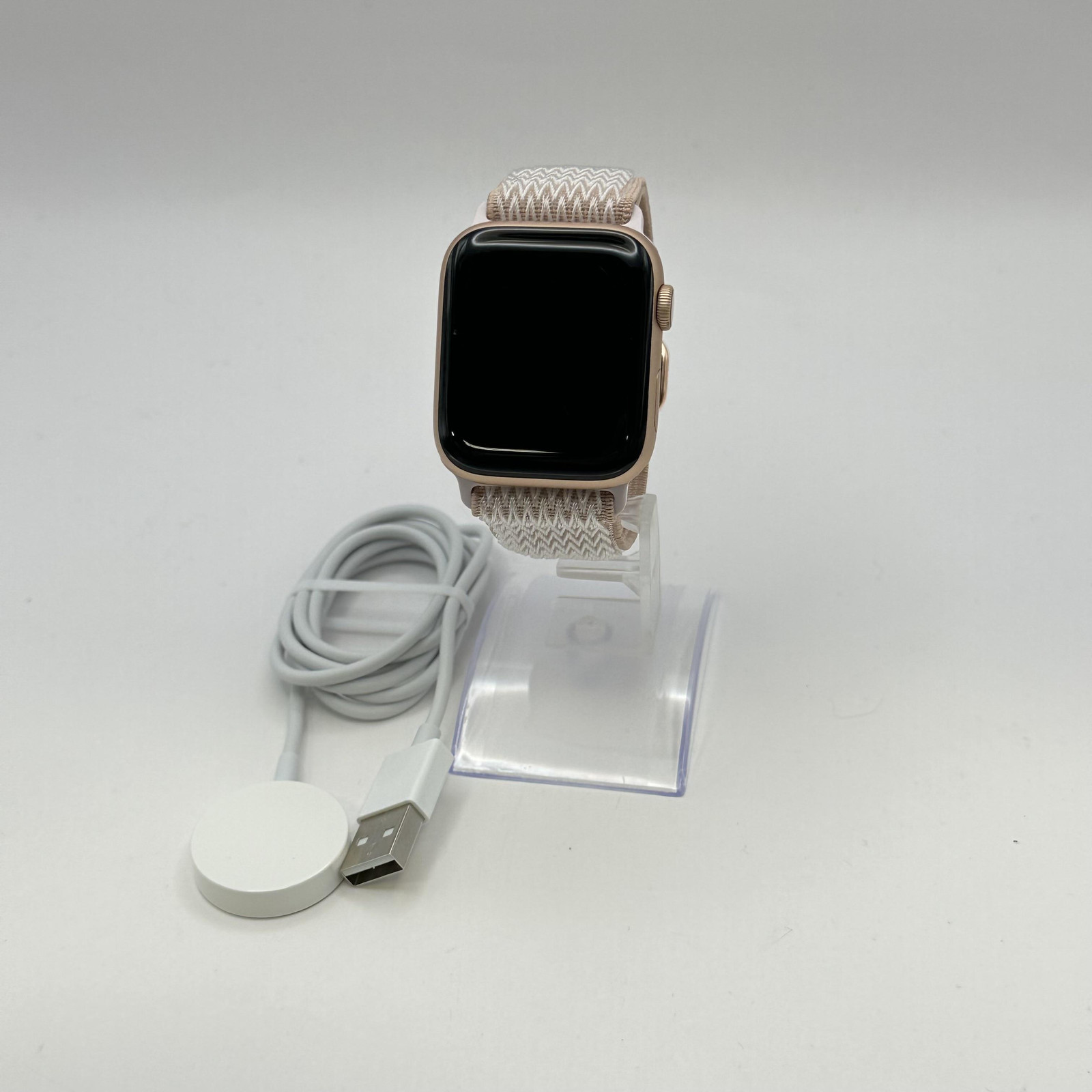 Apple Watch (Series 4) 44mm Rose Gold Aluminum w/ Fabric Loop (GPS) - Good Cond.