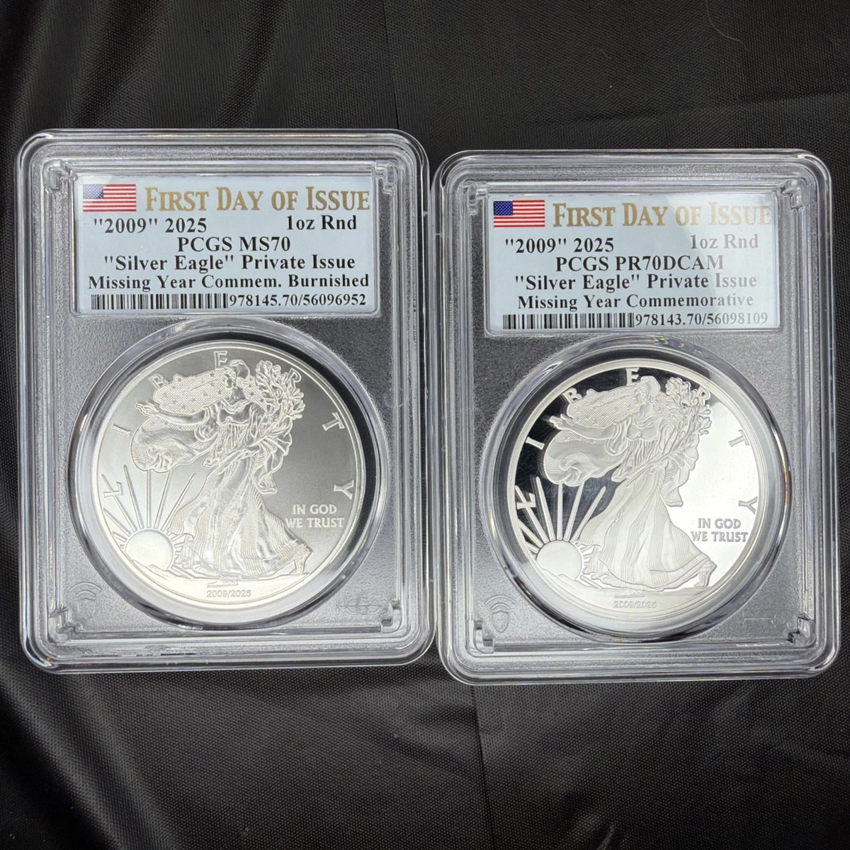 PCGS Certified American Eagle MS 70 Silver Bullion Coins for sale