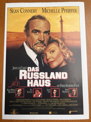 Das Russland-Haus - Filmkarte Filmplakatkarte Cinema - Sean Connery M. Pfeiffer
