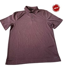 Champion Maroon Duo Dry Golf Polo Shirt Men's Size Medium NWT 9-9