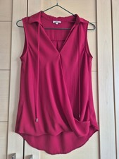 River Island red blouse with tie detail, size 6 #riverisland