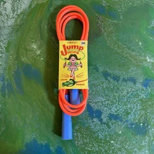 Vintage NOS Chemtoy Jump Rope Orange 1967 Swivel Handles W-68 60's Kids Toy NEW