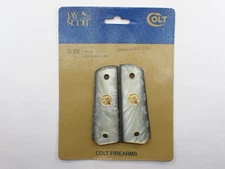 Vintage NOS Jay Scott 33 OM Colt 1911 Officers Model Laminated White Pearl grips