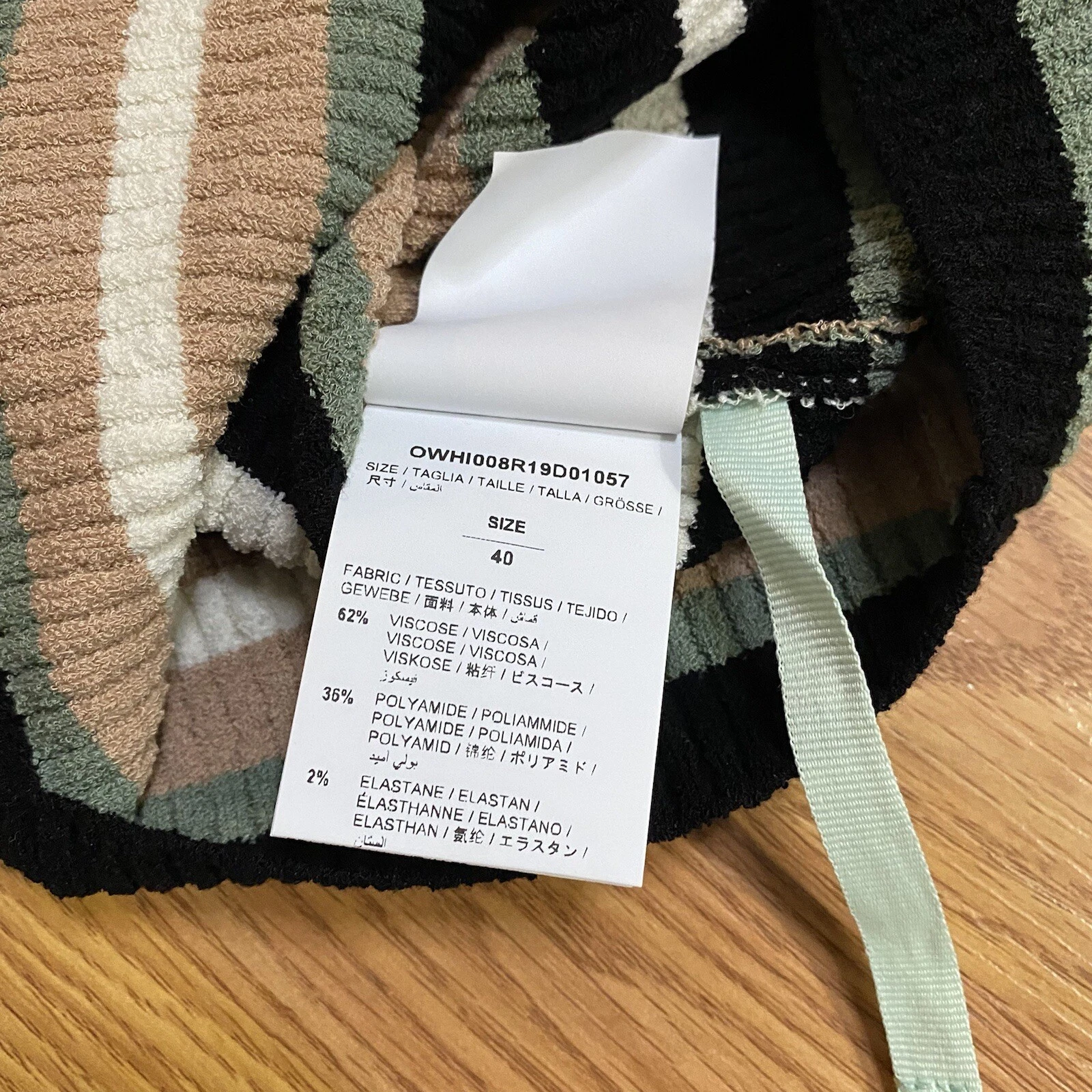 OFF WHITE VIRGIL ABLOH ABITO TUBINO DONNA RARO MULTICOLORE OFF WHITE MAGLIERIA 40