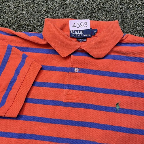 Ralph Lauren Shirt M 00s Y2k PRL Polo Striped Small Pony Collared Tee - Picture 4 of 9