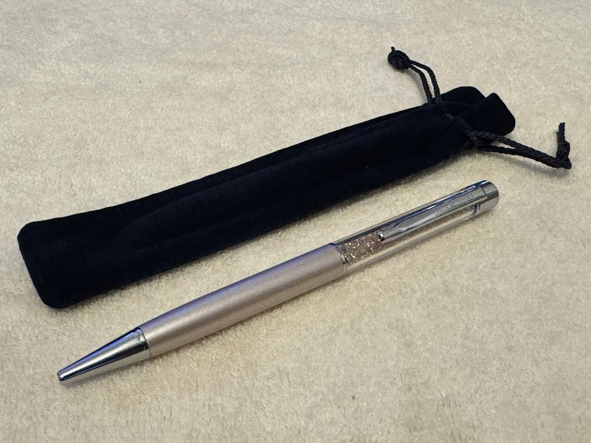 Swarovski Crystalline Slender Ballpoint Pen Rose Pearl Color Style