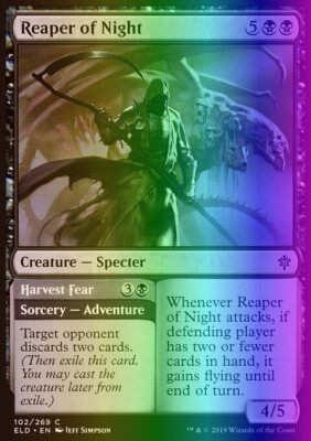 Magic the Gathering MTG Reaper of Night (102) Throne of Eldraine   LP FOIL