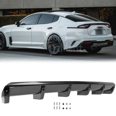 For Kia Stinger GT GT Line 36'' Carbon Rear Bumper Diffuser Lip Spoiler Splitter