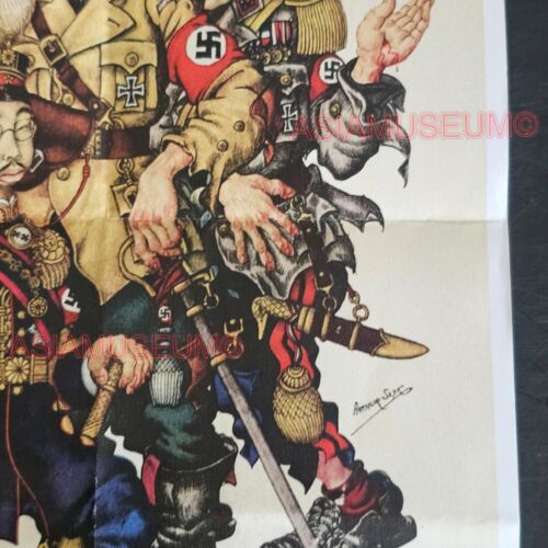 1944 WW2 USA AMERICA SATIRICAL CARICATURE JAPAN TOJO WAR PROPAGANDA POSTER J135 - Picture 6 of 9