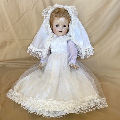 Antique Vintage Composition Doll Unmarked 19 Inch 1930-40's