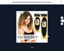 INNOCENCE EZCROCHET BOHEMIAN WAVE 12" COLOR T1B/30