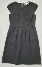 Ann Taylor Short Sleeve Black Dress with Side Pockets Size 0