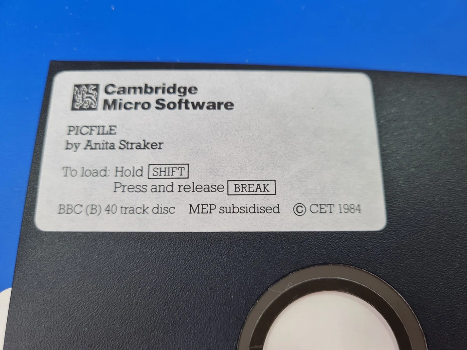 Disco y guía PICFILE para Acorn BBC B de Anita Straker CMS 40T 1984 Foto 3 de 4