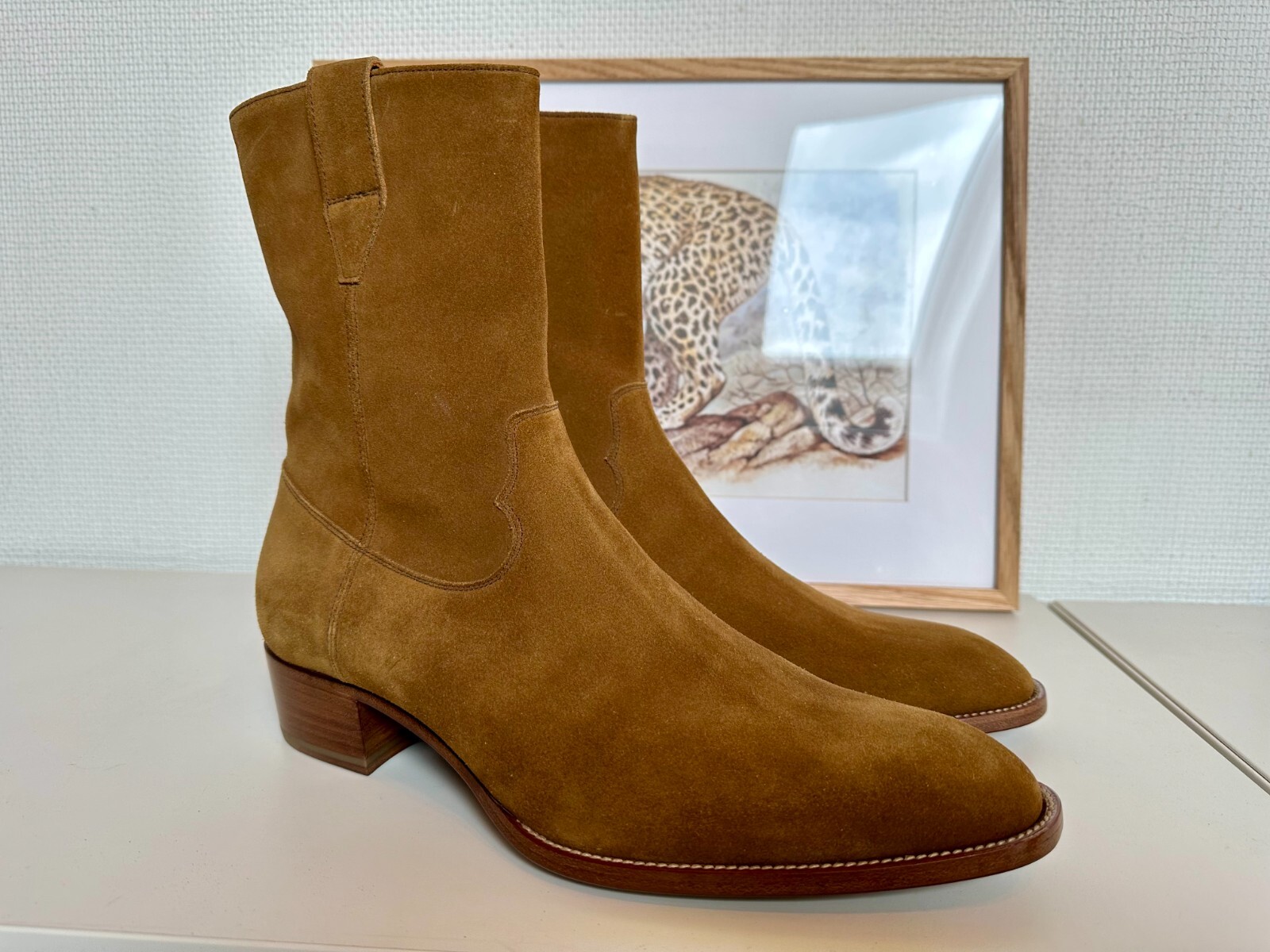 SAINT LAURENT STIVALI ROCK WYATT COWBOY OCRA FW13 HEDI SLIMANE