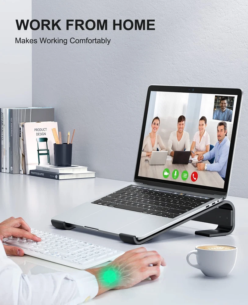 Laptop Stand for Desk, Ergonomic Detachable Laptop Riser, Aluminum MacBook St...