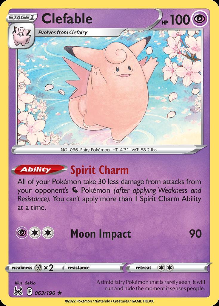 Pokemon Clefable (63/217) Lost Origin LP