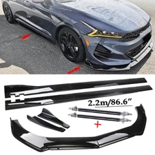 Front Bumper Lip Spoiler Chin Splitter Body Kit Glossy Black FOR KIA K5 21-2024