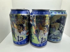 # Pepsi JOE NAMATH SUPER BOWL III PARTY CAN 12 oz EMPTY can 2003, Set