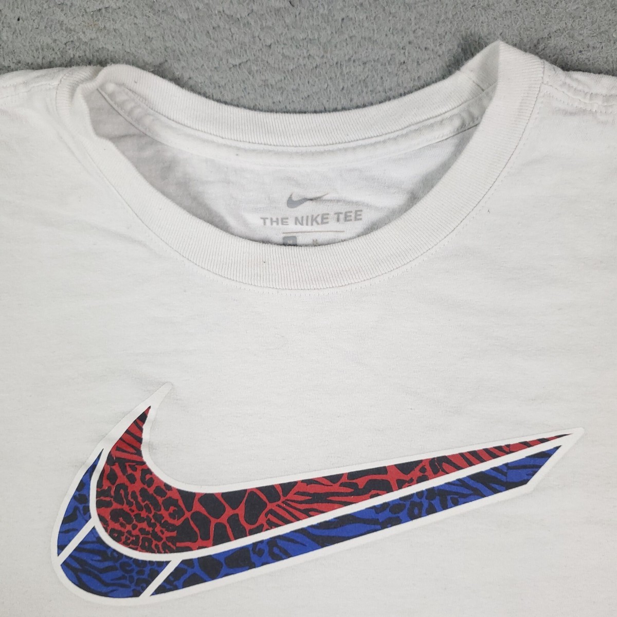 トップス 00s NIKE swoosh logo border tee Vintage 2000s Y2K Nike Swoosh 6.0 Sneaker Dunk SB Promo