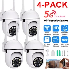 1-4Pack Wireless 5G WiFi Security Camera System Smart Outdoor Night Vision 1080P