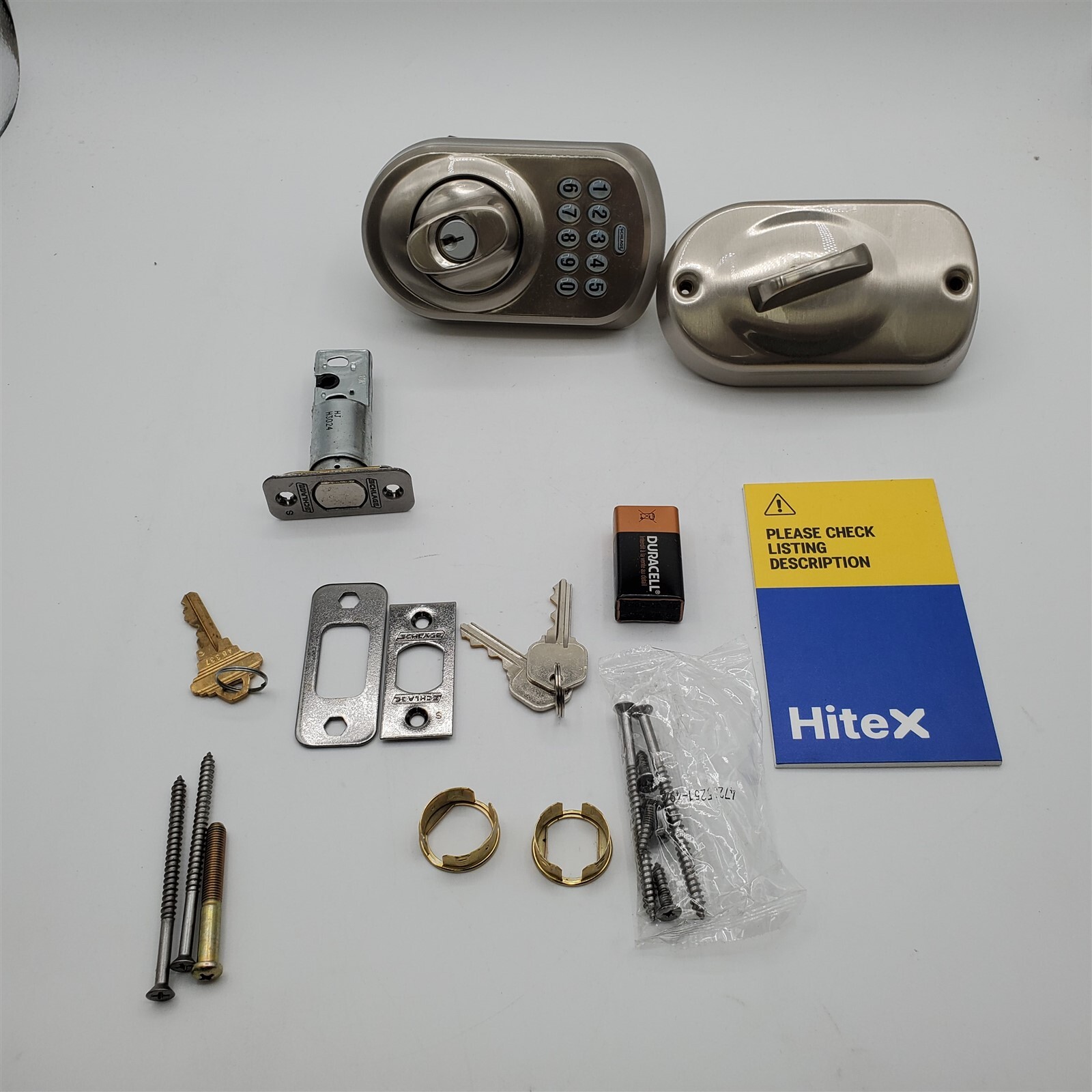 Schlage BE365 PLY 619 Plymouth Keypad Deadbolt Keyless Entry Satin Nickel-image