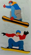 SNOWBOARDING Stickers(2pc)Mrs.Grossman's •Goggles•Winter•Ski•Bindings•Snow Gear•