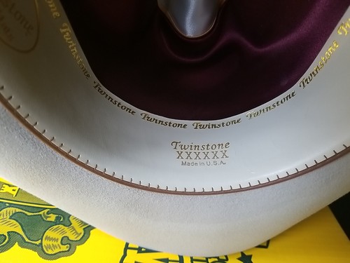 Twinstone Western Cowboy Hat Size 6 3/4 Grey Sinaloa 3.5 Inch Brim USA 6X - Picture 5 of 10