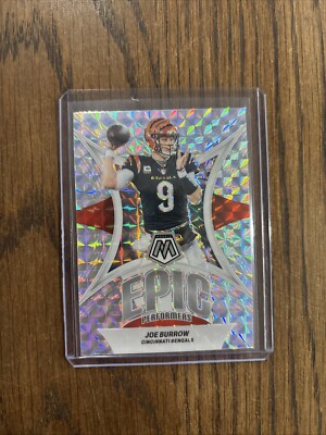 2024 Panini Mosaic Joe Burrow Epic Performers #EP-JB Insert Silver Mosaic Prizm