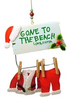 Santa Claus Gone To The Beach Christmas Ornament Santa Claus Gone To The Beach Christmas Ornament