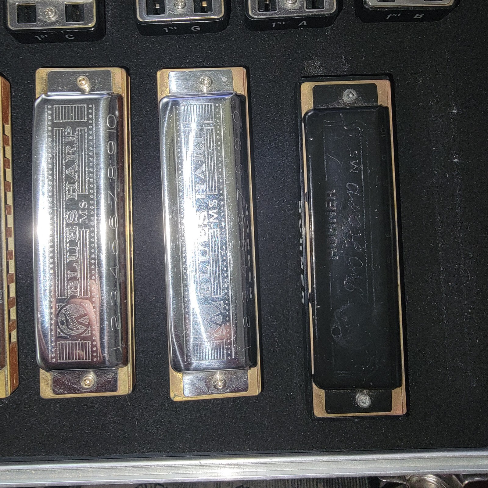 Hohner Harmonica Hard Case With 12 Harmonicas Lee Oskar Blues Harp Pro