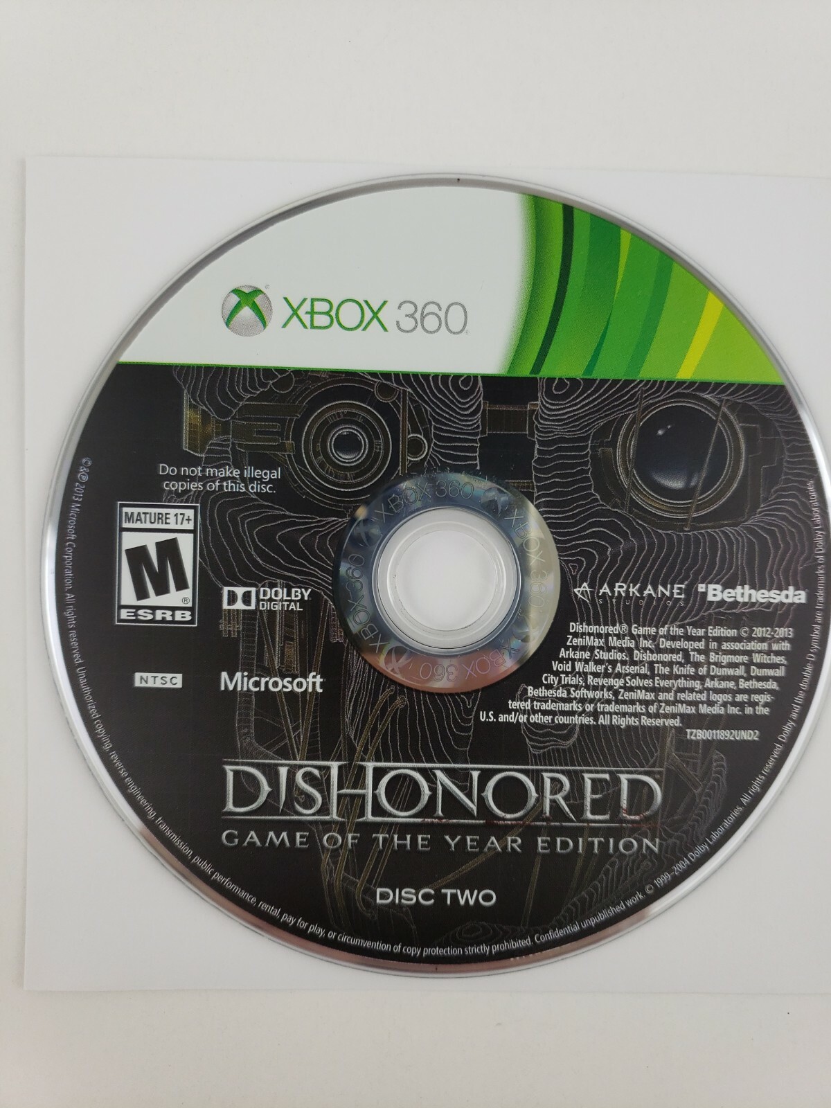  Dishonored - Xbox 360 : Everything Else