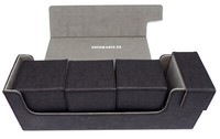 Docsmagic.De Premium Magnetic Tray Long Box Black Medium + 3 Flip Boxes - Schwar