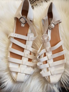 cream gladiator sandals