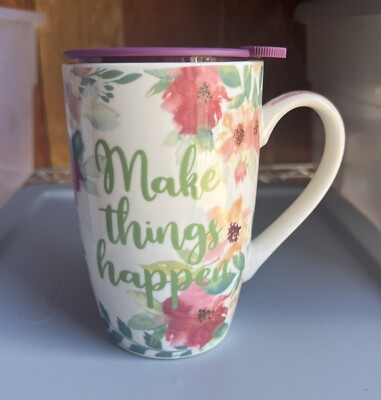  Make Things Happen  Motivational Coffee Cup Mug with Spillproof Lid