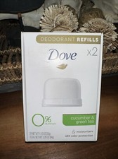 Dove Deodorant Refills Refill Kit Cucumber  Green Tea, 0 Aluminum 1.13 oz
