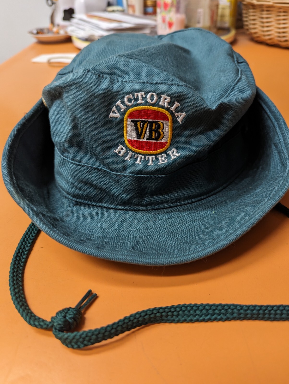 Green VB Victoria Bitter Beer Bucket Hat With Side Sn… Gem